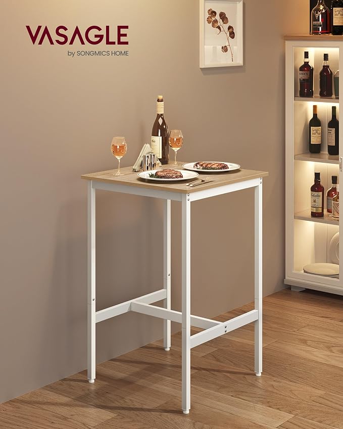 VASAGLE Bar Table, Small Kitchen Dining Table, High Top Pub Table, Height - Image 2