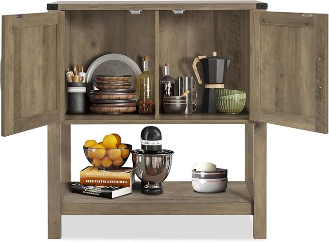 Sofa Table Console Table, Coffee Bar Cabinet, 31.5 L x 13.8 D x 34.65 H - Image 4