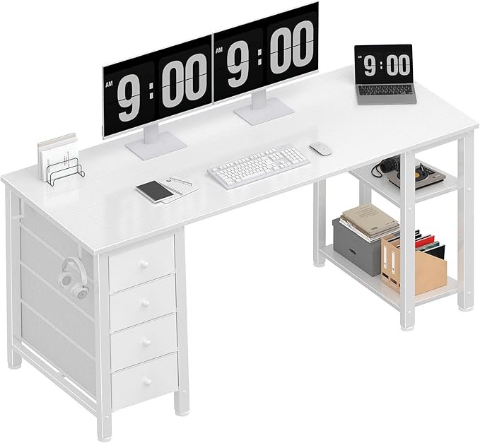 Lufeiya White Computer Desk by LUFEIYA