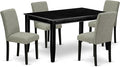 East West Furniture DUAB5-BLK-06 5 Piece Kitchen Table Set by EastWestFurniture