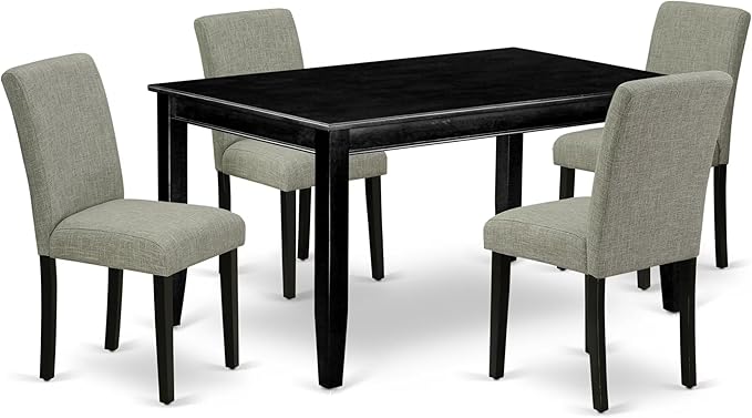 East West Furniture DUAB5-BLK-06 5 Piece Kitchen Table Set by EastWestFurniture