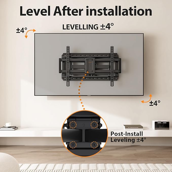 Full Motion 75 85 86 90'' TV Wall Mount Bracket, Loads 150 lbs Heavy Duty TV - Image 7