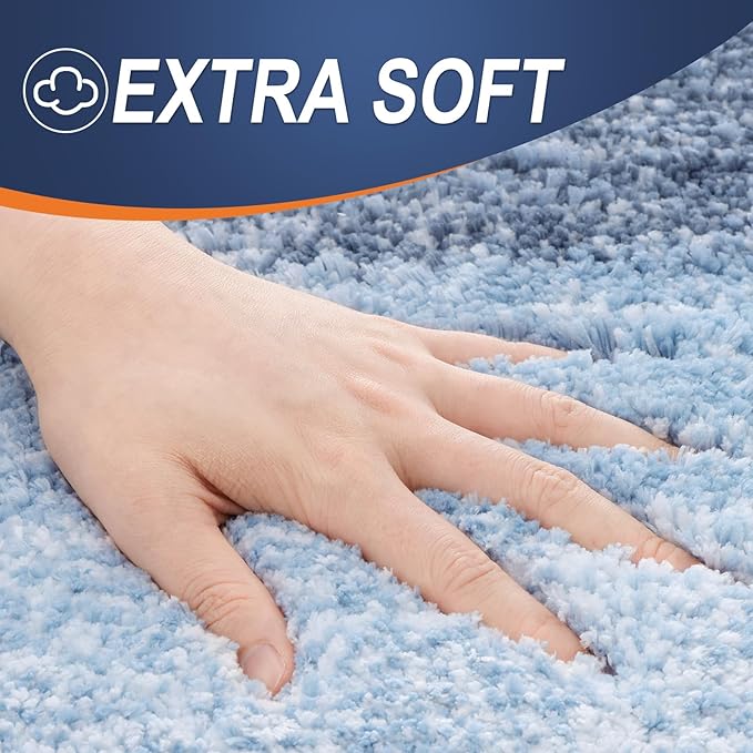 OLANLY Bathroom Runner Rugs 45x27, Extra Soft Absorbent Microfiber Bath Rugs - Image 2