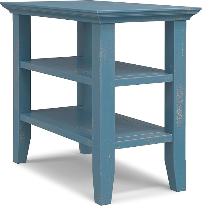 SIMPLIHOME Acadian 14-inch Wide Solid Wood Narrow End Table in Distressed by SimpliHome
