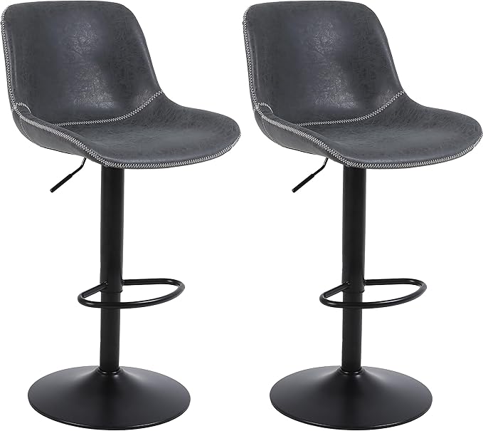 Bar Stools Set of 2, Swivel Counter Height Barstools by Ermnois