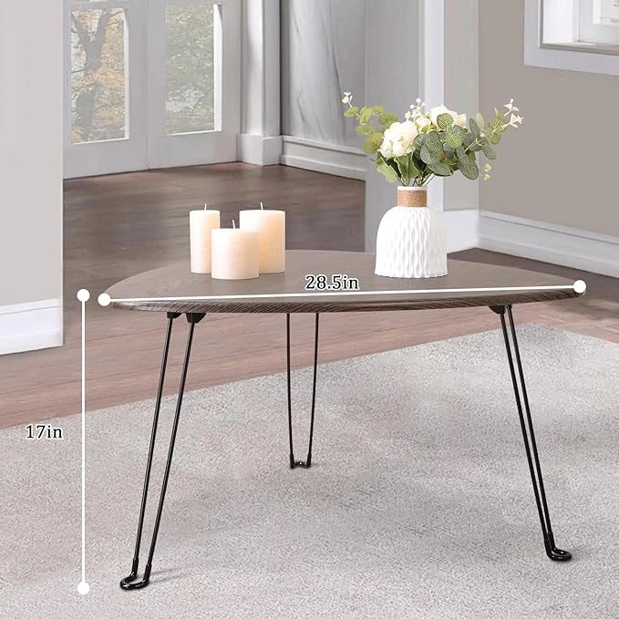 Folding Coffee Tables for Small Spaces Foldable Industrial Sofa Center Table - Image 5
