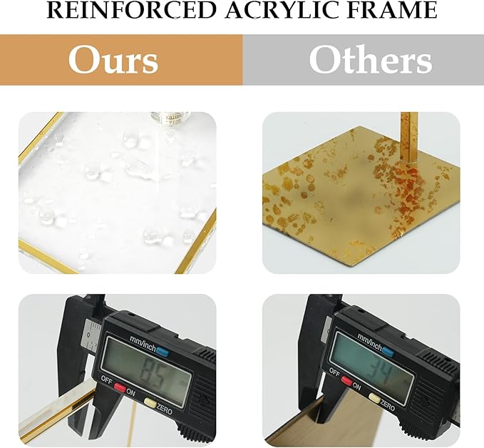 Acrylic Purse Display Stands, Durable Gold Trim Bag Stand Hanging Wallet - Image 4