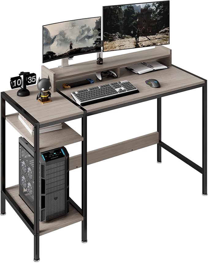 Computer Desk Gaming Desk with Monitor Stand, Home Office Desk Suitable by VivomexisAura