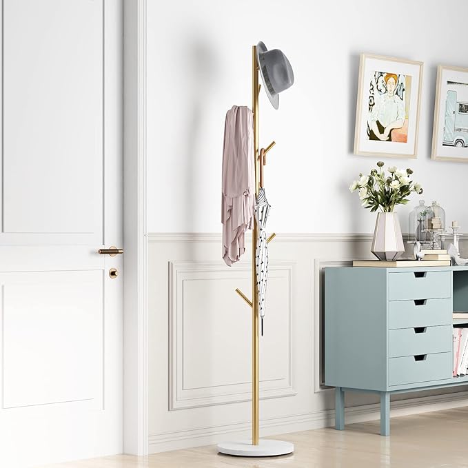 Gold Coat Racks, Metal Coat Rack Freestanding - Image 5