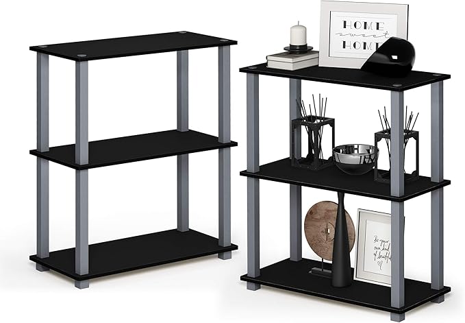 Furinno Turn-S-Tube 3-Tier Compact Multipurpose Shelf 2-Pack by Furinno-FitsYourSpaceFitsYourBudget