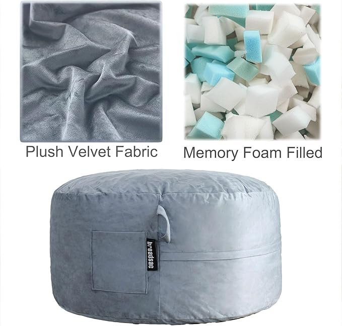 Bean Bag Chairs, Memory Foam Stuffing Bean Bag Chair - Image 2