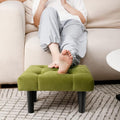 HOUCHICS Small Footstool Ottoman, Velvet Soft Footrest Ottoman by HOUCHICS
