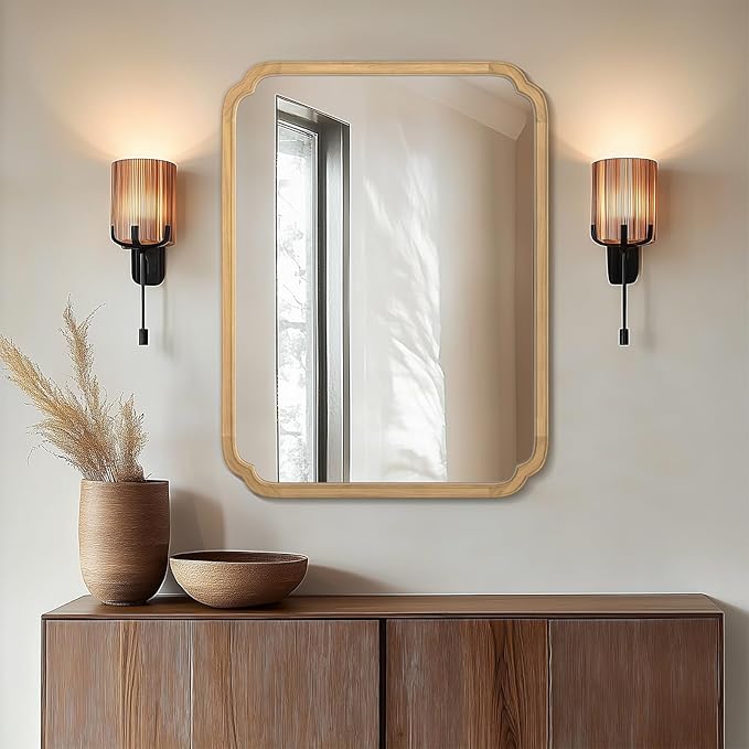 WallBeyond 30" x 40" Rounded Corner Arch Wall Mirror - Image 3