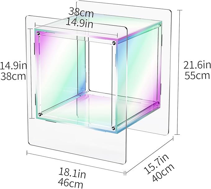 Acrylic Nightstand Colorful Bedside Table - Image 3