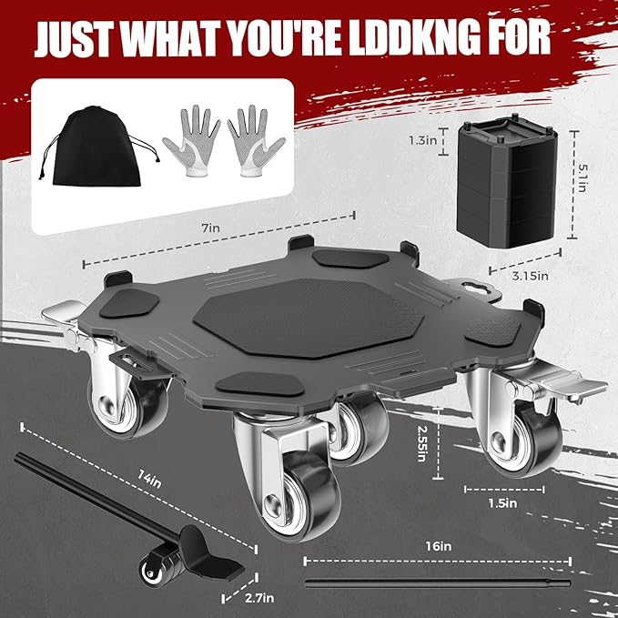 Furniture Dolly & Movers 4-Pack 3000lbs - Image 2