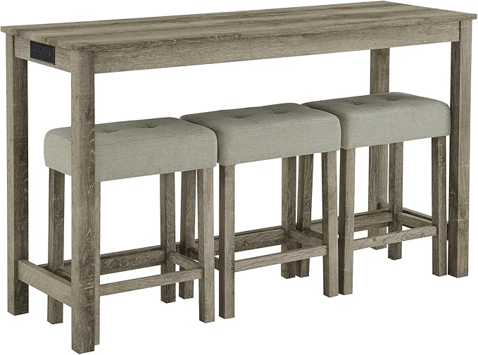 Ball & Cast 4 Piece Kitchen Dining Room Table and Chairs Set, Farmhouse Wooden - Image 9