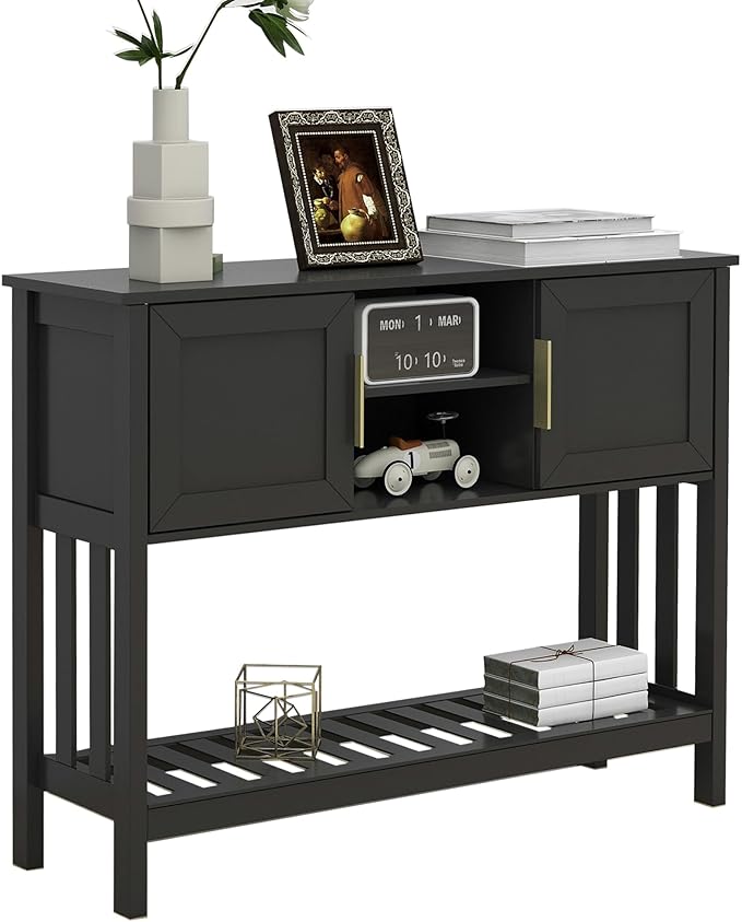 TaoHFE Console Table with Storage with Doors, Entryway Console Table with Doors by TAOHFE