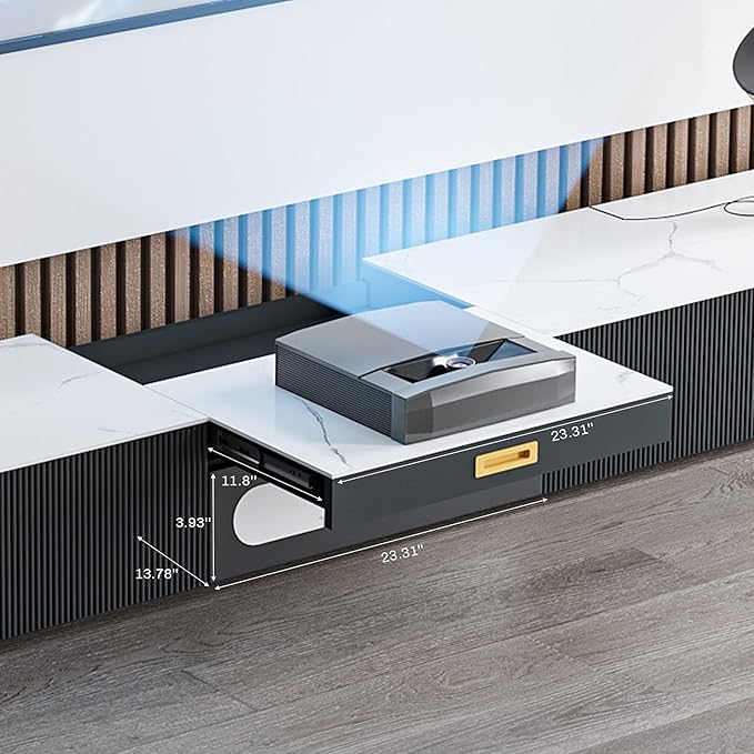 POVISON Fully-Assembled Modern TV Stand - Image 4