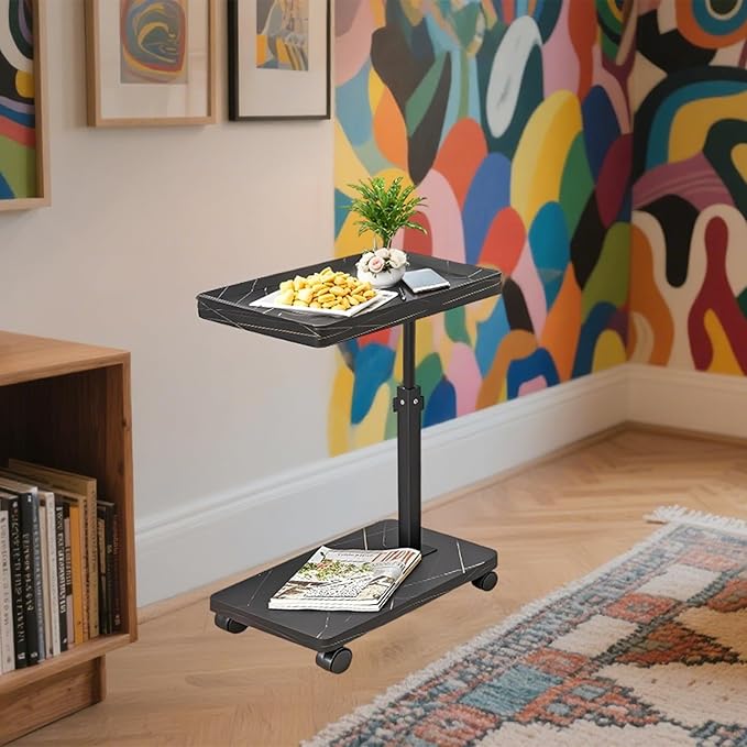Simcat C Table End Table Adjustable Height, C Shaped Side Table - Image 2