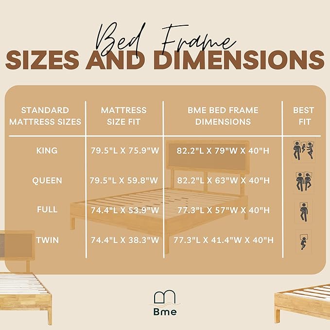 Bme Nipe 14 Inch Bohemian Bed Frame - Image 8