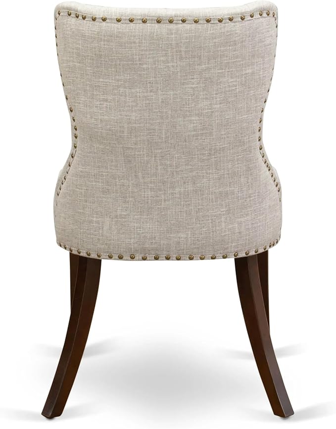 East West Furniture AMSI3-MAH-35 3 Piece Dining Room Table Set Contains a Round - Image 10