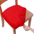Smiry Velvet Seat Covers for Dining Room Chair Set of 2, Stretch Fit Removable by Smiry
