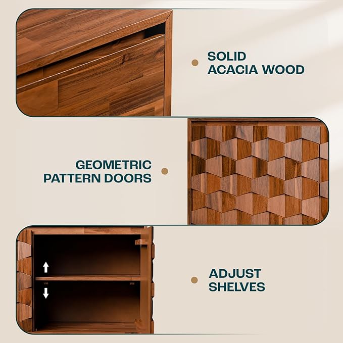 Bme Georgina Solid Wood Sideboard - Image 4