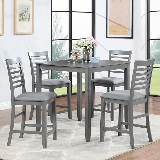KEIKI 5-Piece Counter Height Dining Table Set by Unknown
