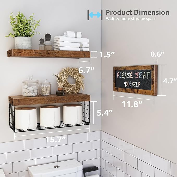 QEEIG Bathroom Shelves Over Toilet - Image 3