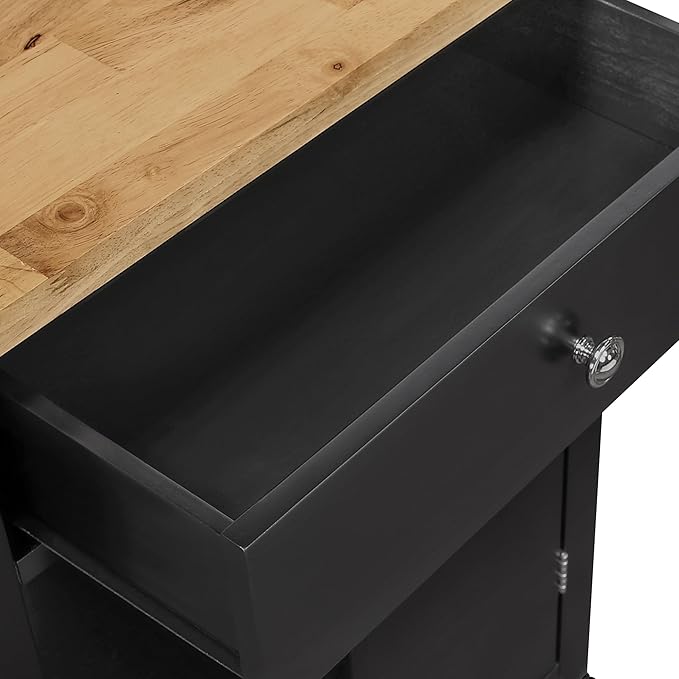 OSP Home Furnishings Derry Modern Farmhouse Kitchen Cart - Image 9