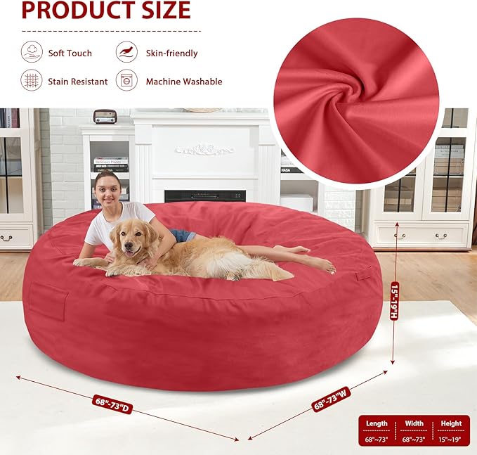7FT Bean Bag Chair, Large Bean Bag Chairs - Image 3