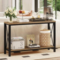 BON AUGURE Farmhouse Entryway Table, Sofa Console Table Behind Couch by BONAUGURE