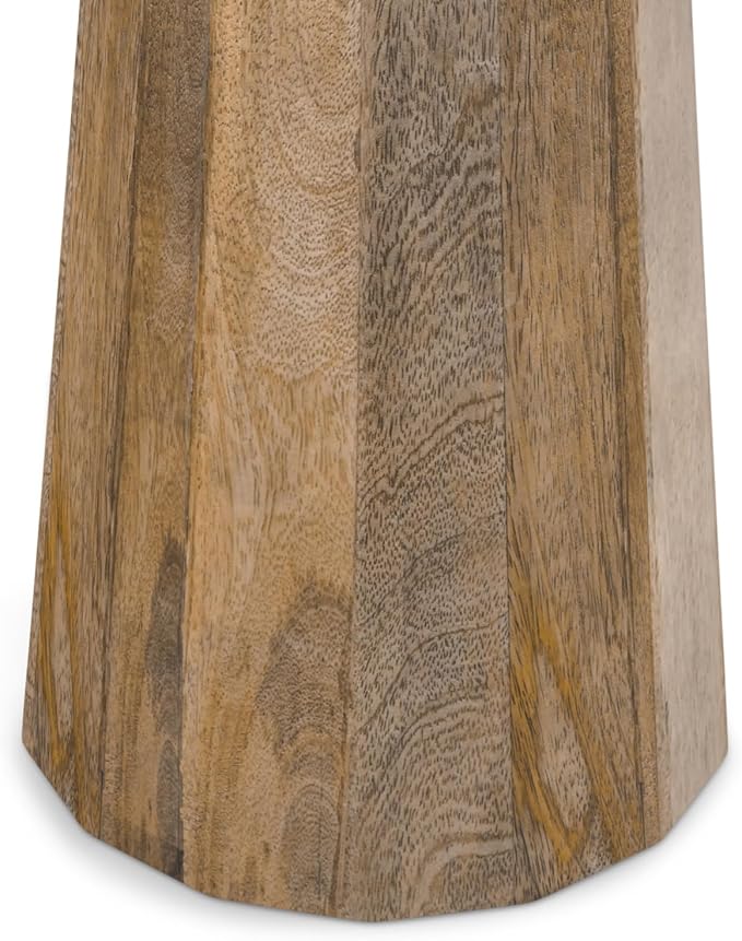 SIMPLIHOME Dayton Solid Mango Wood 13 Inch Wide Round Contemporary Wooden - Image 7