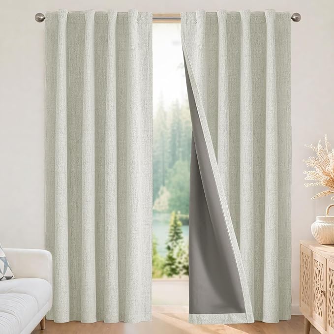 Joydeco 100% Blackout Curtains for Bedroom by JOYDECO