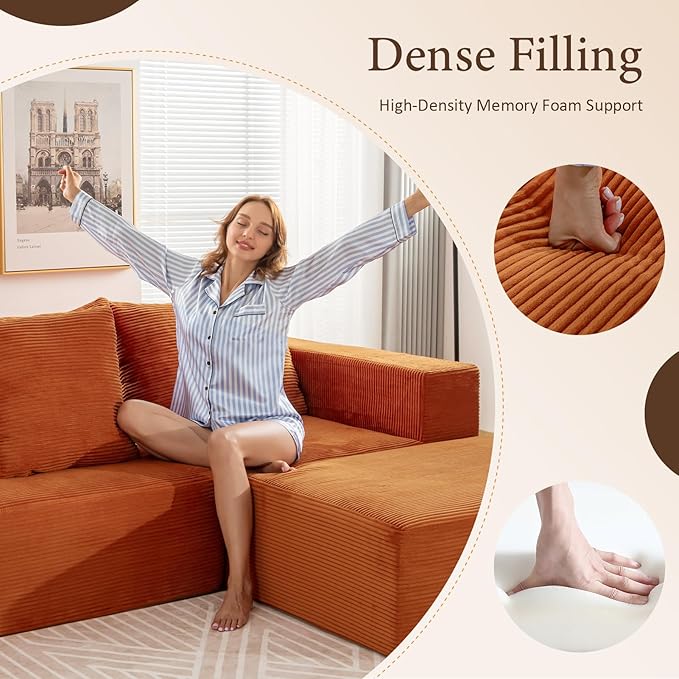 INGEROOM 108" Cloud Sectional Couch - Image 3