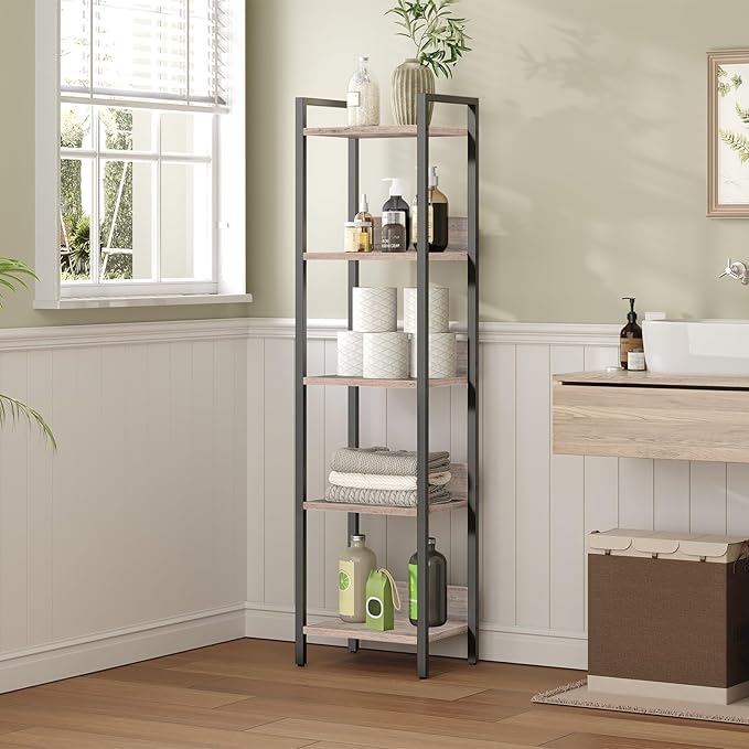 5-Tier Bookshelf, Shelves Organizer - Image 6