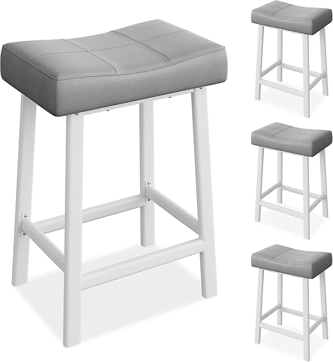 GarveeHome Counter Height Bar Stools Set of 4, 24 Inch Barstools by GarveeHome