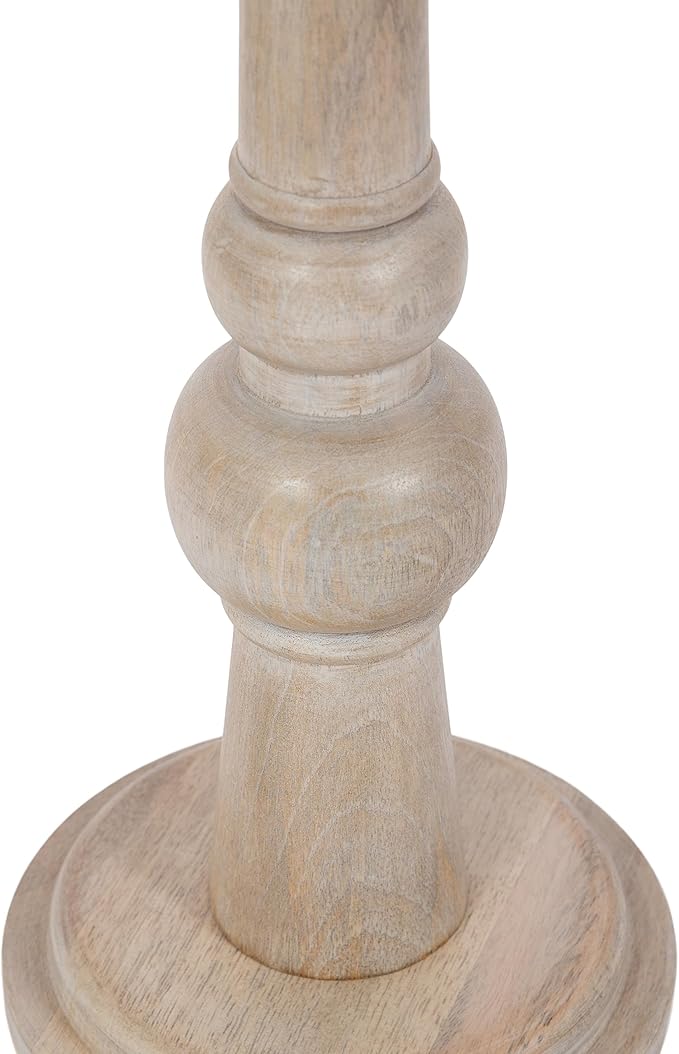 Kate and Laurel Wegner Coastal Wooden Round Drink Table, 8 x 23, Elegant and - Image 5