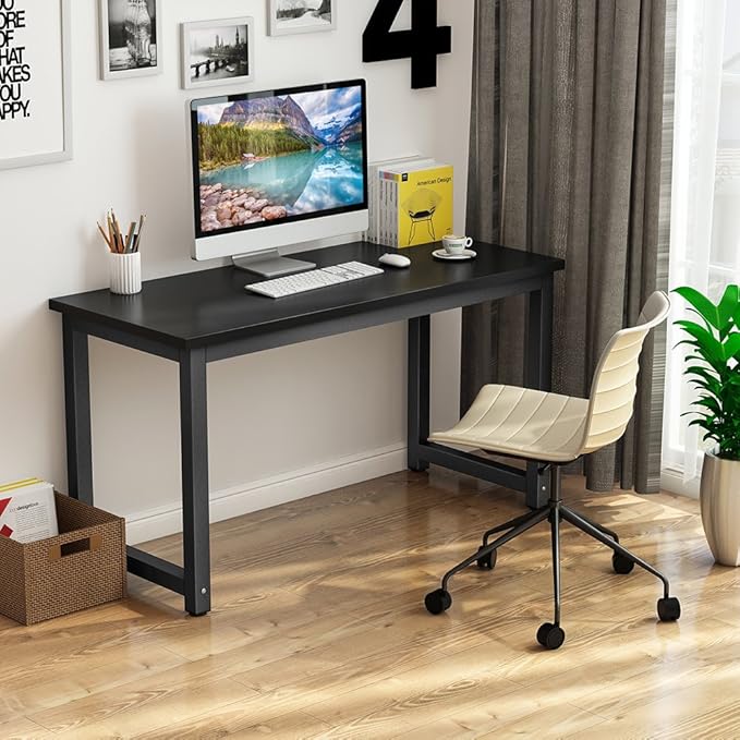 Tribesigns Computer Desk, 55 inch Large Office Desk Computer Table Study - Image 4