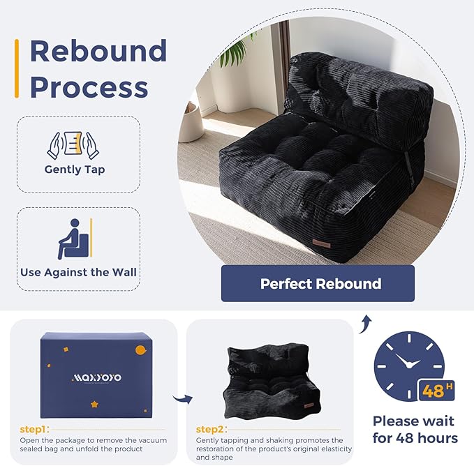 MAXYOYO Floor Sofa Bean Bag Sofa Couch, Comfy Floor Couch - Image 6