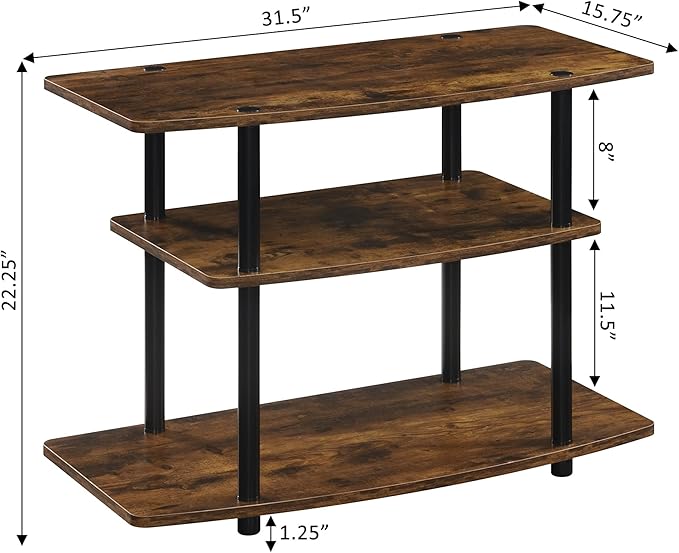 Convenience Concepts Designs2Go No Tools 3-Tier TV Stand 31.5" - Image 3