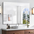KOCUUY Frameless Bathroom Mirror, Unframed Mirrors by KOCUUY