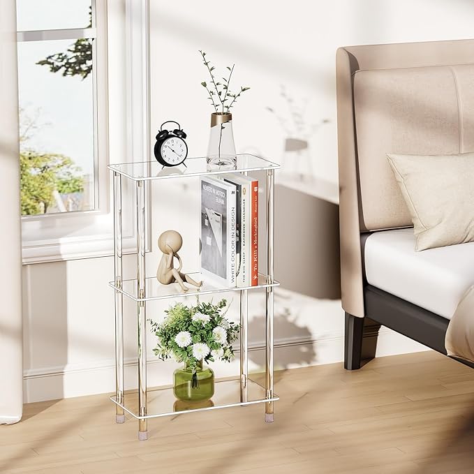 Clear Acrylic Narrow Side Table - Image 5
