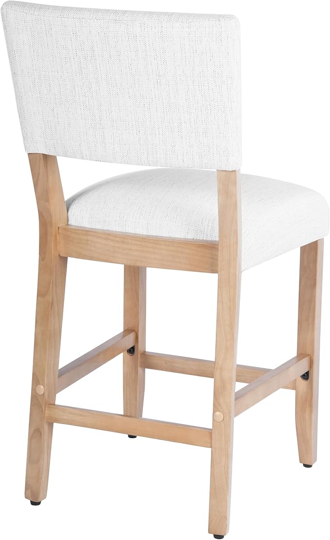 HomePop 24" Open Back Counter Stool Home Décor|Fabric Chairs - Image 9