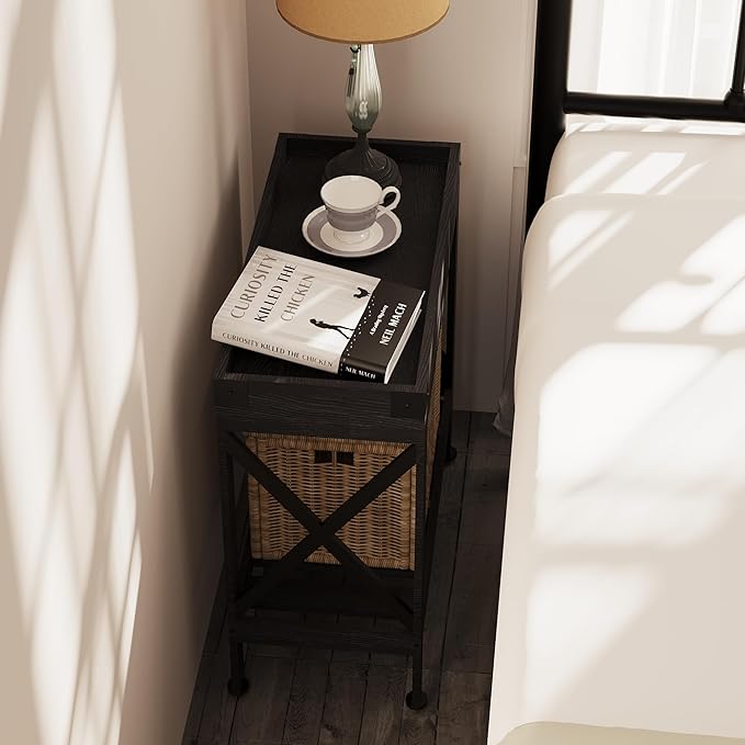 Narrow Side Table, End Table, Sofa Side Table, End Table Nightstand - Image 6