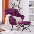 Lazy Chair with Ottoman, Modern Accent Chair Lounge Leisure Sofa Chair with by SESHINELL