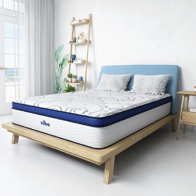 Vibe Quilted Hybrid Mattress, 12-Inch Innerspring and Pillow Top Gel Memory - Image 4