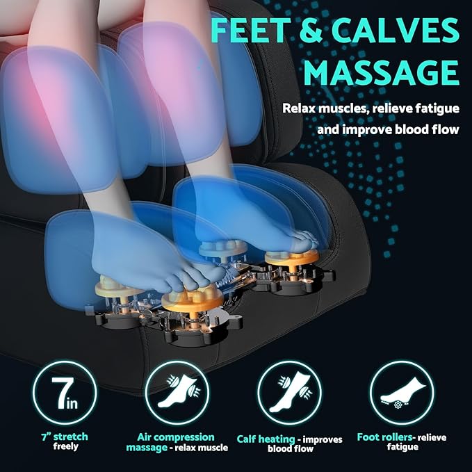 Massage Chair, Zero Gravity Full Body Massage Chair Extra Large Shiatsu - Image 5