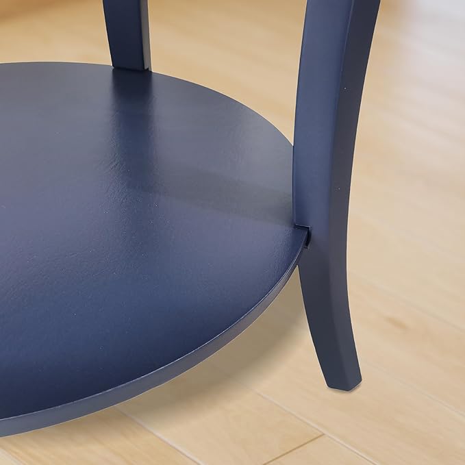 Roundhill Furniture Perth Contemporary Round End Table - Image 5