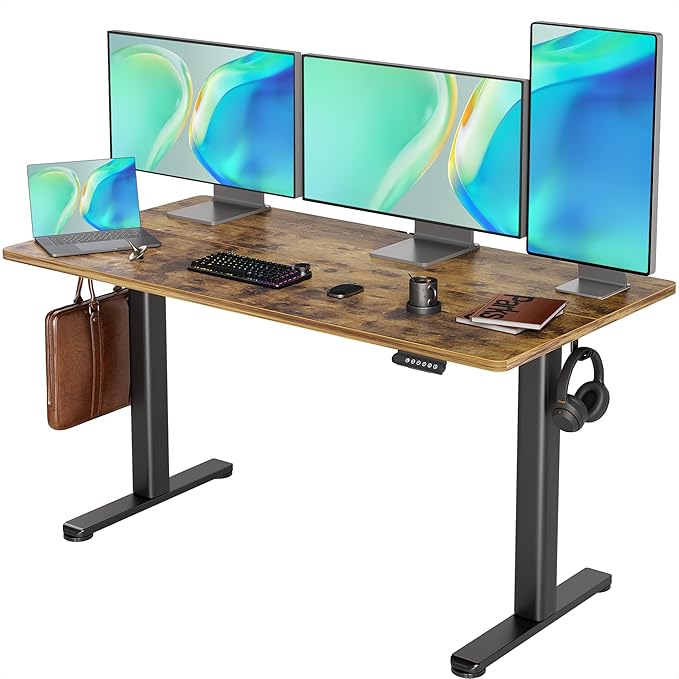Seang Standing Desk with Adjustable Height, 55x24 Inch Electric Stand Up Desk by Unknown